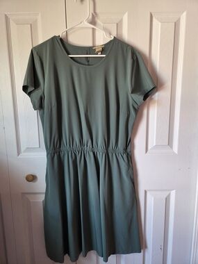 Duluth Trading Co Sage Green Midi Dress